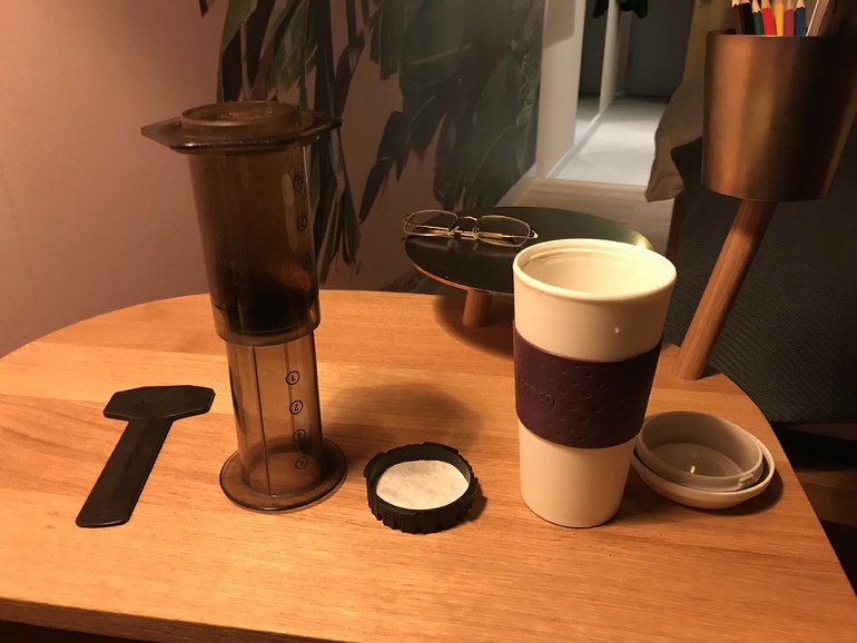 aeropress set up inverted